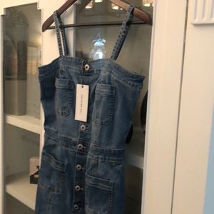 Adorable denim jumper dress.